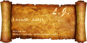 Lezsák Judit névjegykártya